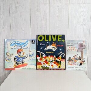 Three Christmas Or Winter Books Nate The Great Parker The Penguin Olive Reindeer